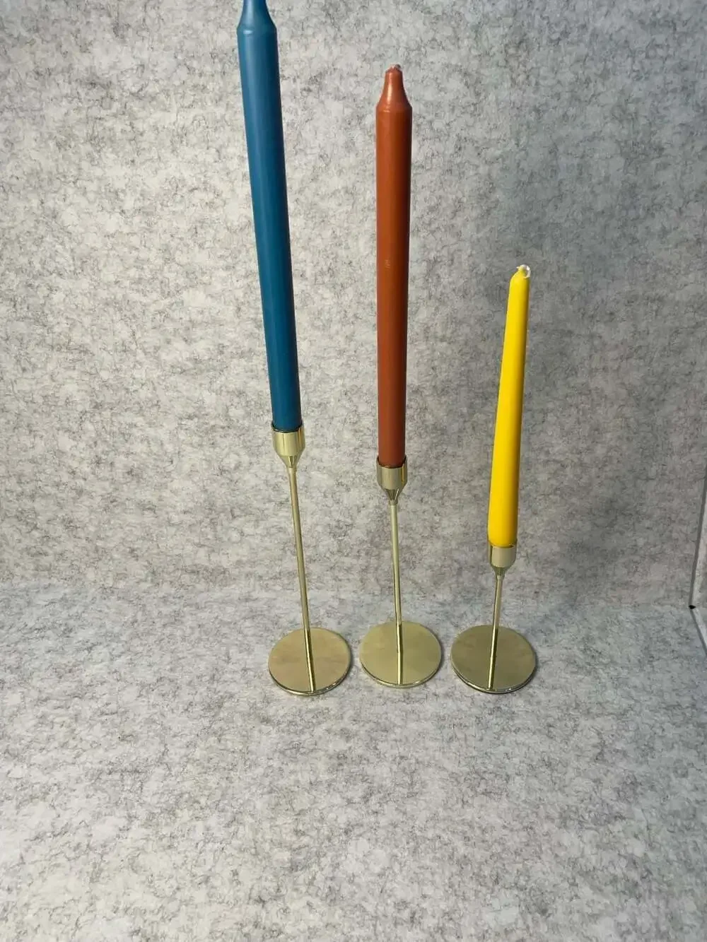 Hobby Lobby Gold Metal Taper Candle Holders Set of 3